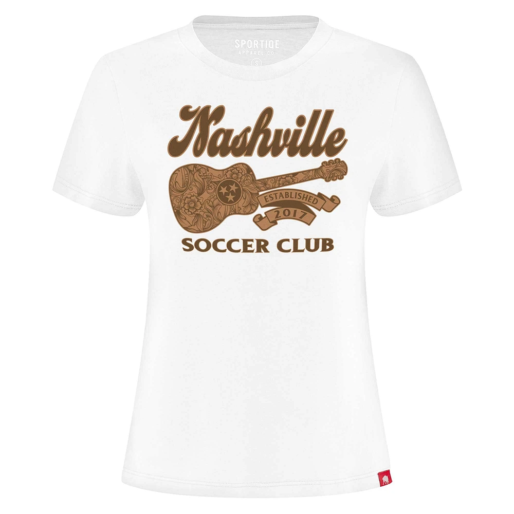 Women's Sportiqe White Nashville SC Arcadia T-Shirt