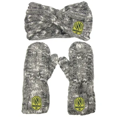 Nashville SC ZooZatz Women's Marled Headband and Mittens Set - Gray