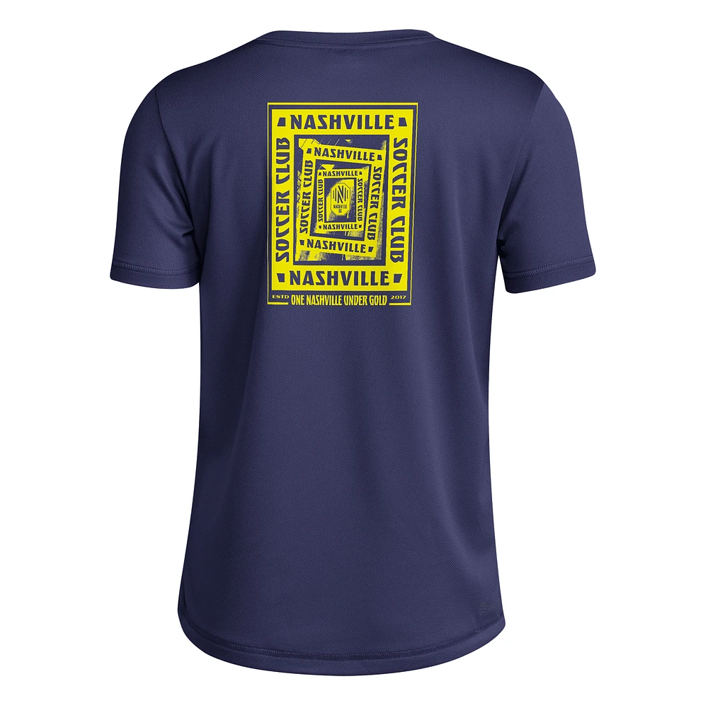 Youth adidas  Navy Nashville SC Local Wrap T-Shirt