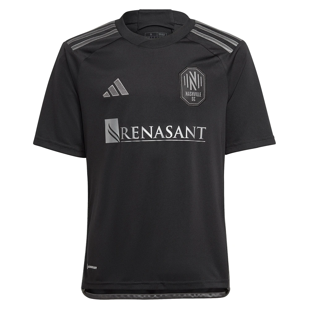 Youth adidas Anibal Godoy Black Nashville SC 2023 Man Kit Replica Player Jersey