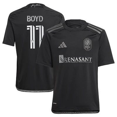 Youth adidas Tyler Boyd Black Nashville SC 2024 Man Kit Replica Player Jersey