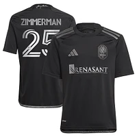 Youth adidas Walker Zimmerman Black Nashville SC 2023 Man Kit Replica Player Jersey