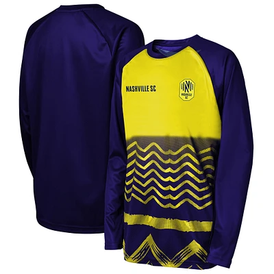 Youth Navy Nashville SC True Pioneer Raglan Long Sleeve T-Shirt