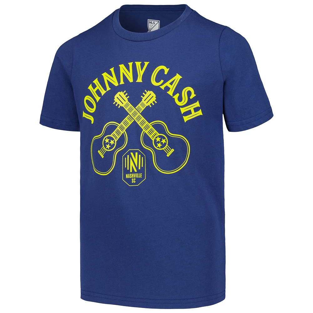 Youth Navy Nashville SC x Johnny Cash Guitars T-Shirt