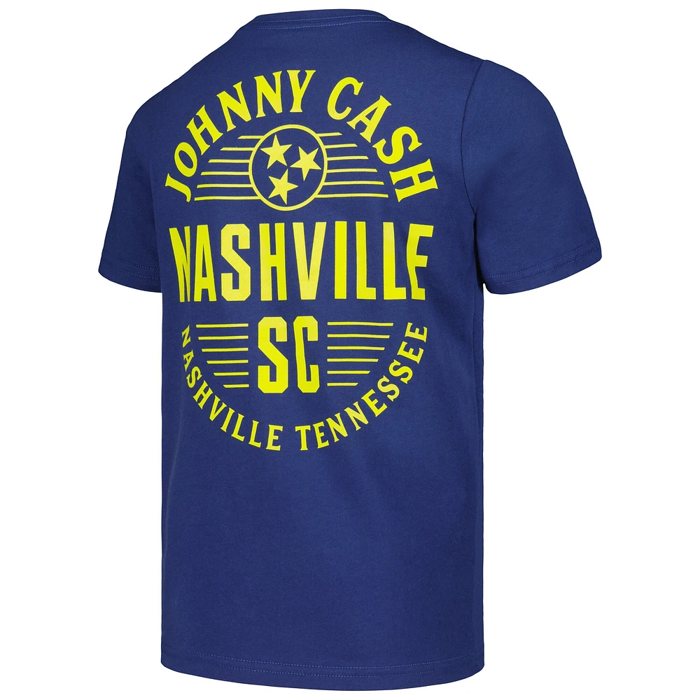 T-shirt bleu marine Nashville SC x Johnny Cash Lines pour jeune