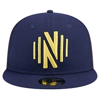 Youth New Era Navy Nashville SC 9FIFTY Snapback Trucker Hat