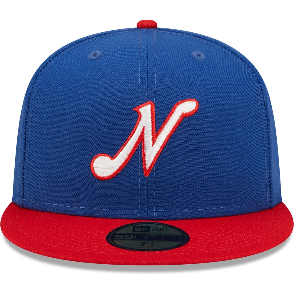Men's New Era Blue Nashville Sounds Authentic Collection Team Alternate 59FIFTY Fitted Hat