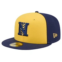 Men's New Era Yellow Nashville Sounds Theme Night Brewskis 59FIFTY Fitted Hat