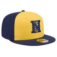 Men's New Era Yellow Nashville Sounds Theme Night Brewskis 59FIFTY Fitted Hat