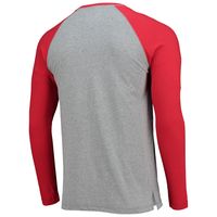 Men's Red/Heathered Gray Nashville Sounds Long Sleeve Baseball T-Shirt