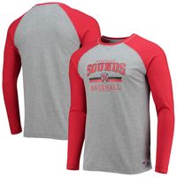 Men's Red/Heathered Gray Nashville Sounds Long Sleeve Baseball T-Shirt