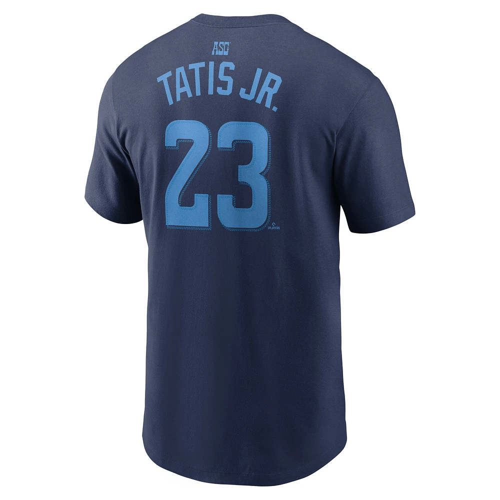 T-shirt Nike Fernando Tatis Jr. Navy National League 2024 MLB All-Star Game avec nom et numéro pour homme