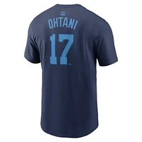 T-shirt Nike Shohei Ohtani pour homme, bleu marine, nom et numéro du match des étoiles de la Ligue nationale 2024 MLB