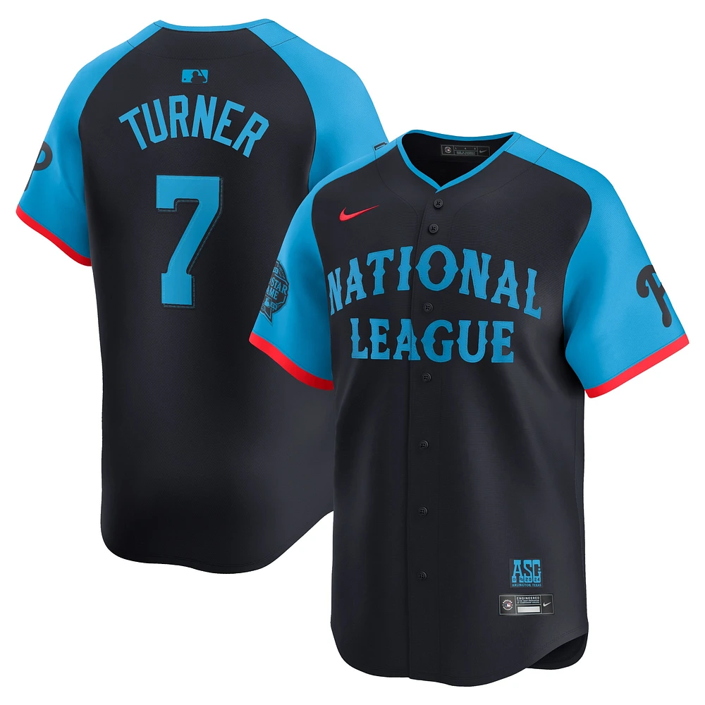 Maillot de joueur Nike Trea Turner Navy National League 2024 MLB All-Star Game Limited pour homme