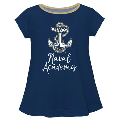 Navy Midshipmen Girls Youth A-Line T-Shirt