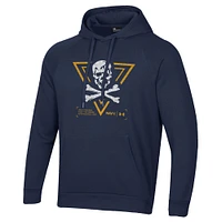 Men's Under Armour  Navy Midshipmen Jolly Rogers Rival Fleece Pullover Hoodie