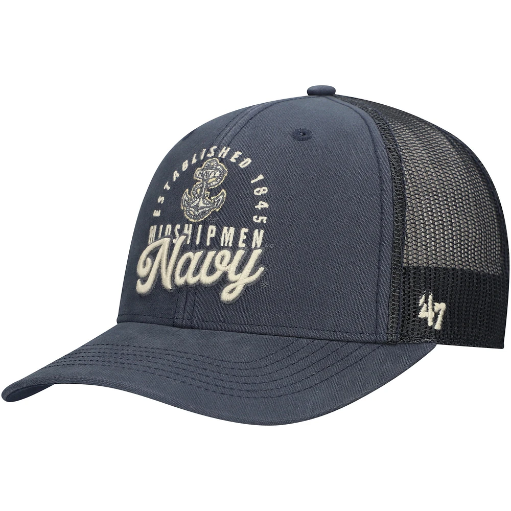 Men's '47 Navy Navy Midshipmen Pitstop Trucker Adjustable Hat