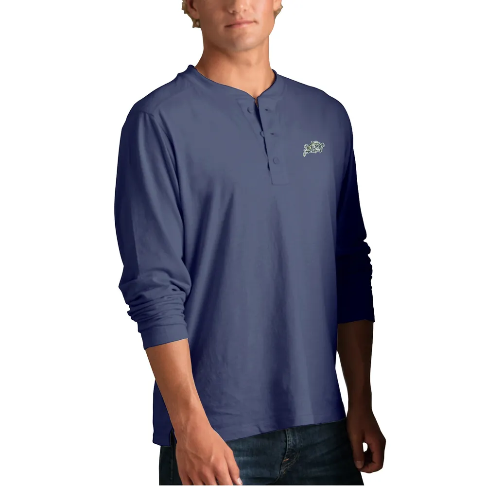 Men's Silver Virginia Cavaliers Cambridge Henley 3/4-Sleeve T-Shirt