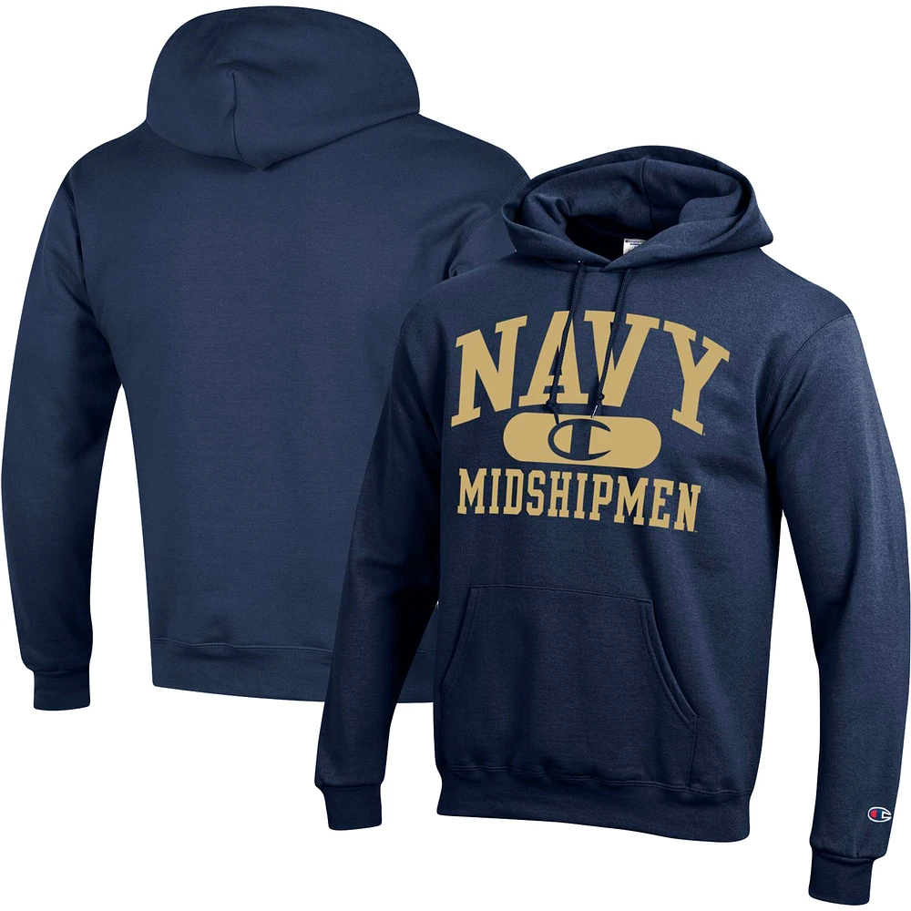 Sweat à capuche Champion Navy Midshipmen Arch Pill pour homme