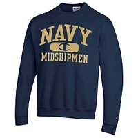 Men's Champion Navy Midshipmen Arch Pill Sweatshirt