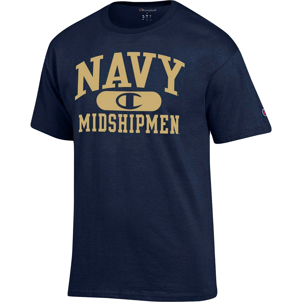 Men's Champion Navy Midshipmen Arch Pill T-Shirt