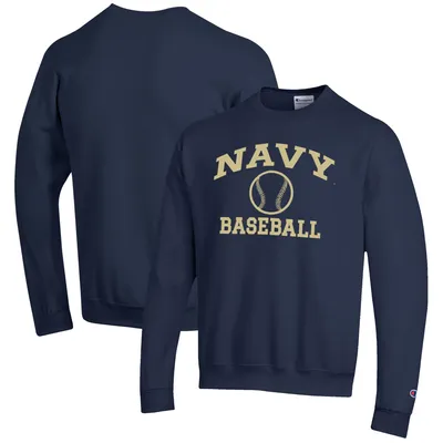 Navy Midshipmen Champion Baseball Icon Crewneck Pullover Sweatshirt