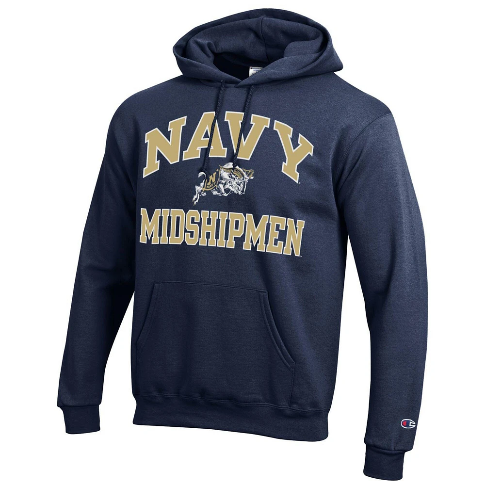 Sweat à capuche Champion Navy Midshipmen High Motor pour homme