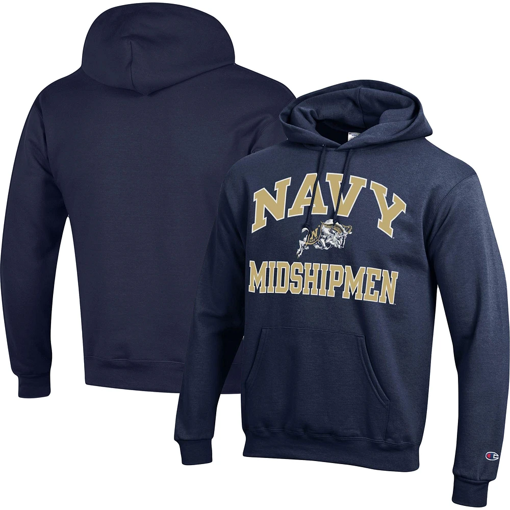 Men's Champion Navy Midshipmen High Motor Pullover Hoodie