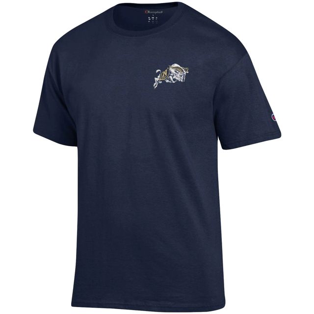 T-shirt Champion Navy Midshipmen Stack 2-Hit pour homme