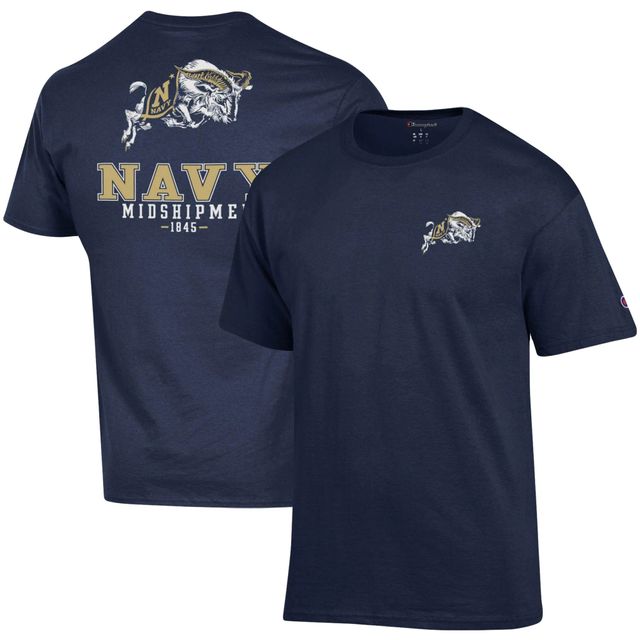 T-shirt Champion Navy Midshipmen Stack 2-Hit pour homme