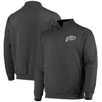 Navy Midshipmen Colosseum Tortugas Logo Quarter-Zip Jacket - Charcoal