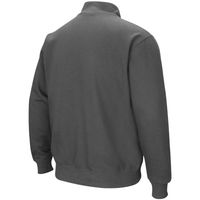 Men's Colosseum Charcoal Navy Midshipmen Tortugas Team Logo Quarter-Zip Jacket