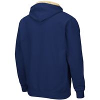 Men's Colosseum Navy Midshipmen Arch & Logo 3.0 Full-Zip Hoodie