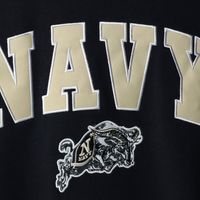 Men's Colosseum Navy Midshipmen Arch & Logo Crew Neck Sweatshirt