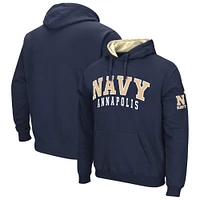 Men's Colosseum Navy Midshipmen Double Arch Pullover Hoodie