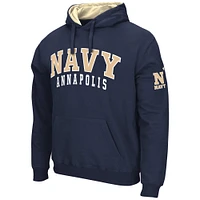 Men's Colosseum Navy Midshipmen Double Arch Pullover Hoodie