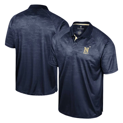 Colosseum Navy Midshipmen Honeycomb Raglan Polo Homme