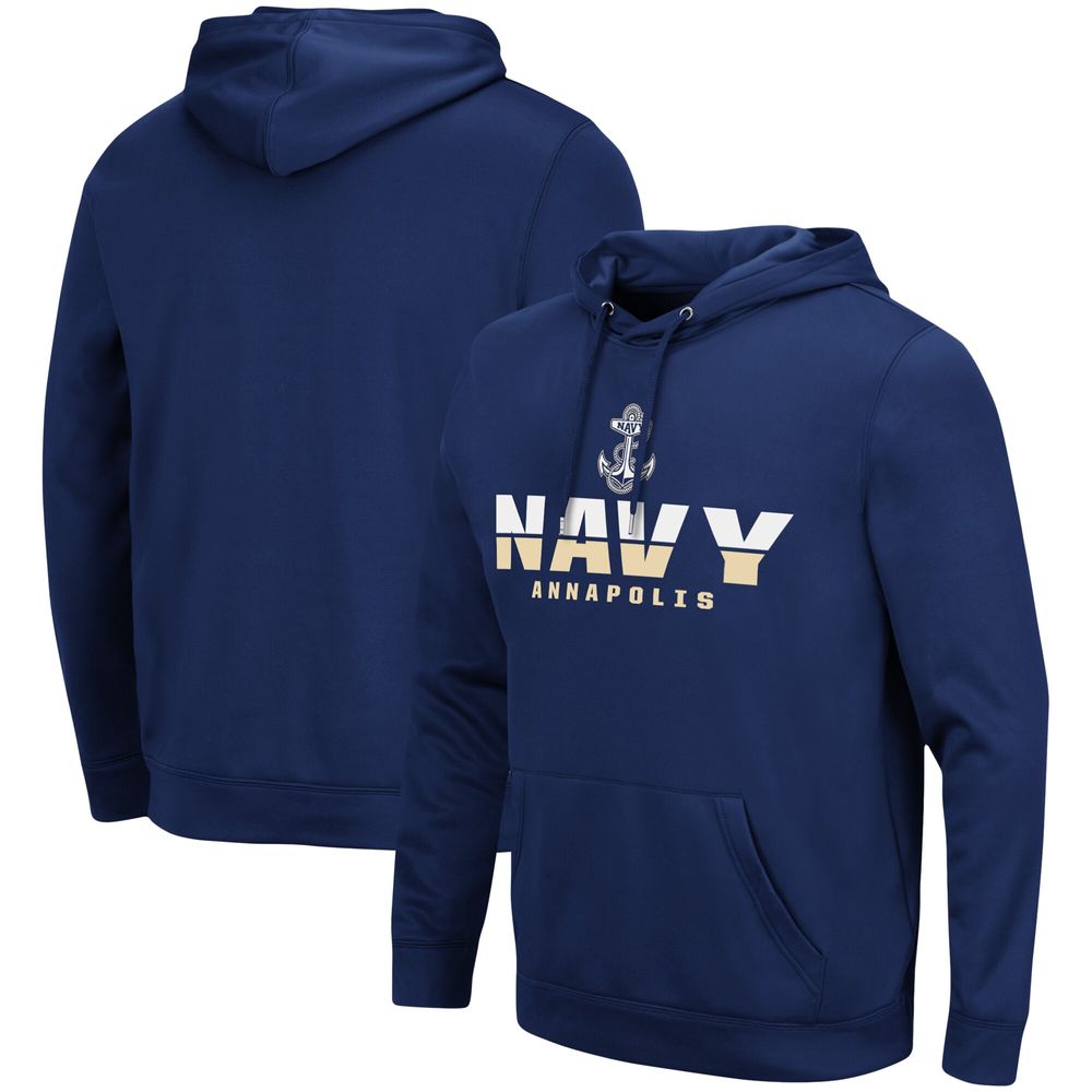 Men's Colosseum Navy Midshipmen Lantern Pullover Hoodie