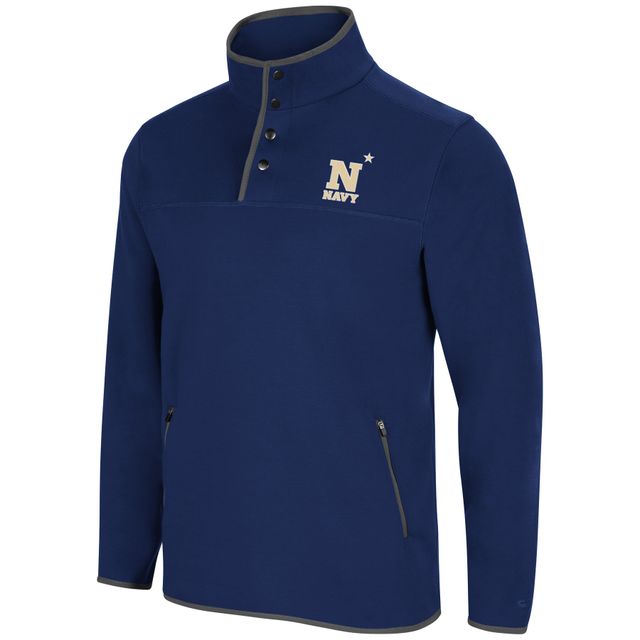 Veste homme Colosseum Navy Midshipmen Rebound Snap Pullover