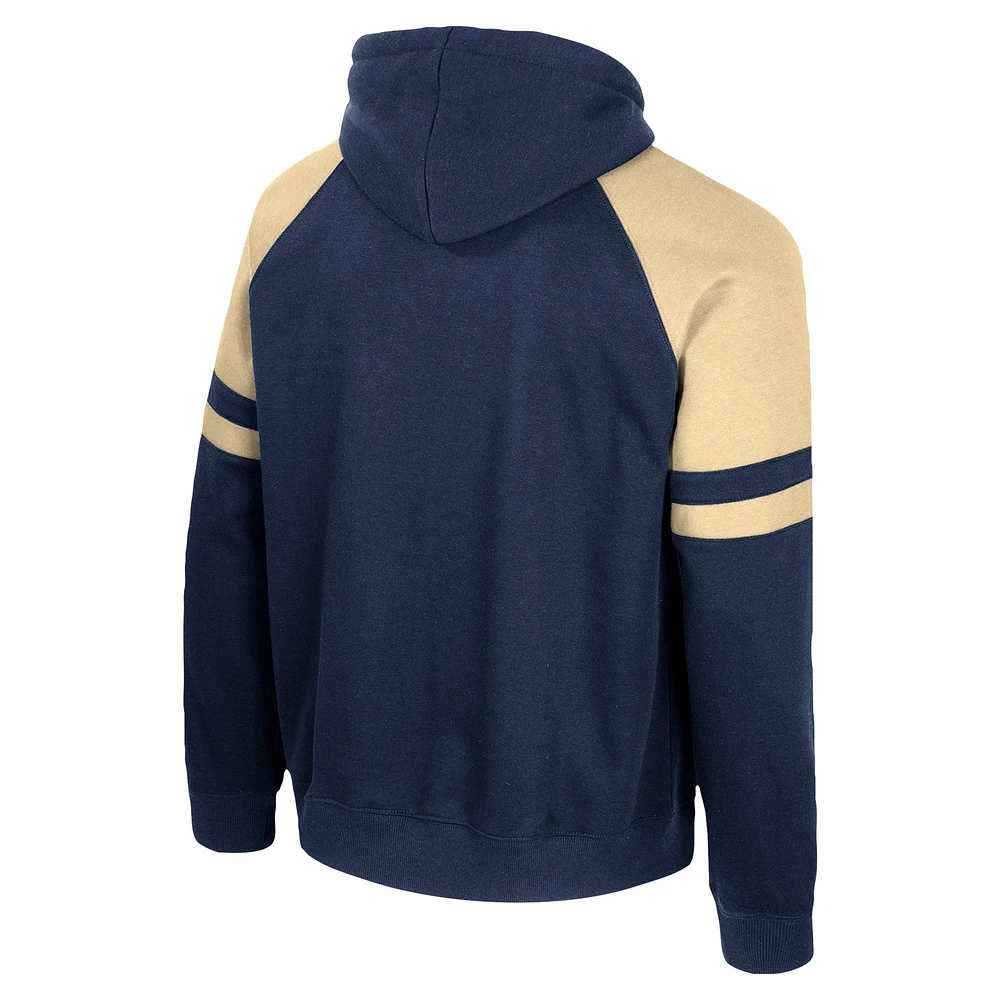 Men's Colosseum  Navy Midshipmen Todd Raglan Pullover Hoodie