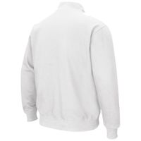 Men's Colosseum White Navy Midshipmen Tortugas Team Logo Quarter-Zip Jacket