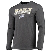 Men's Concepts Sport Navy/Heathered Charcoal Navy Midshipmen Meter Long Sleeve T-Shirt & Pants Sleep Set