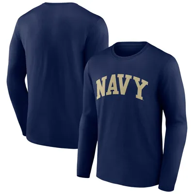 Navy Midshipmen Fanatics Branded Basic Arch Long Sleeve T-Shirt