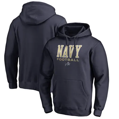 Navy Midshipmen Fanatics Branded True Sport Football Pullover Hoodie