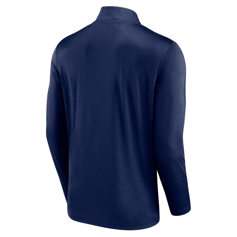 Men's Fanatics Navy Midshipmen Underdog Mindset Quarter-Zip Top