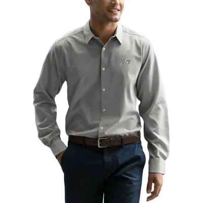 Navy Midshipmen Sandhill Long Sleeve Dress Shirt - Gray