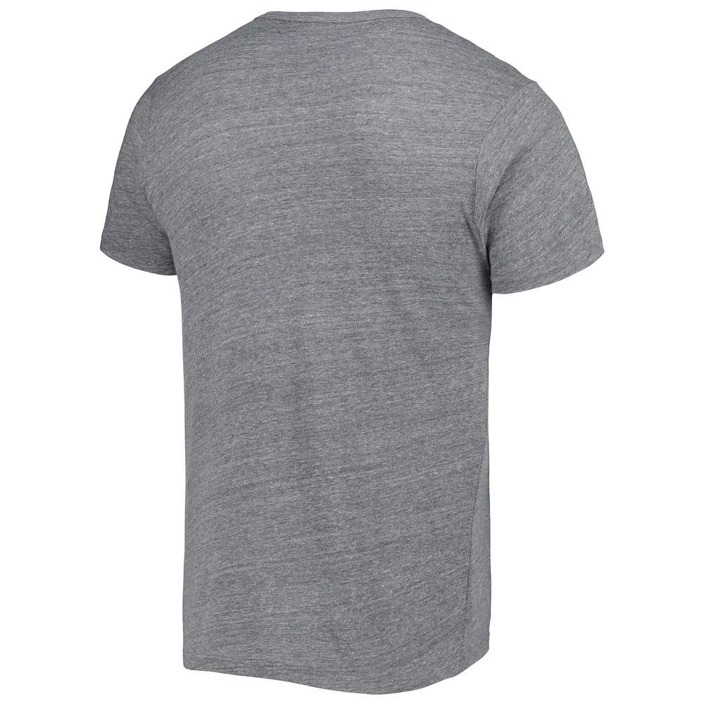 Men's League Collegiate Wear Heather Gray Navy Midshipmen Local Victory Falls Tri-Blend T-Shirt