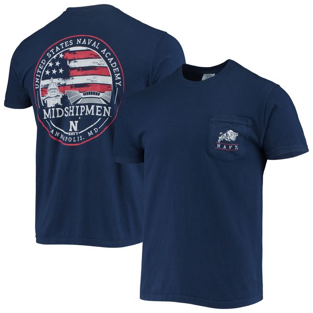 T-shirt Homme Bleu marine Navy Midshipmen Campus Americana