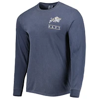 Men's Navy Midshipmen Circle Campus Scene Long Sleeve T-Shirt