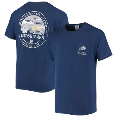 Men's Navy Midshipmen Circle Campus Scene T-Shirt